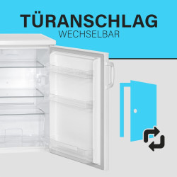 Bomann Réfrigérateur 133L blanc VS2195-1-blanc, Capacité nette : 133 litres, Éclairage intérieur à DEL, Contrôle de la températu