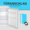 Bomann Réfrigérateur 133L blanc VS2195-1-blanc, Capacité nette : 133 litres, Éclairage intérieur à DEL, Contrôle de la températu