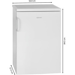 Bomann Réfrigérateur 133L blanc VS2195-1-blanc, Capacité nette : 133 litres, Éclairage intérieur à DEL, Contrôle de la températu