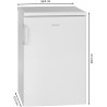 Bomann Réfrigérateur 133L blanc VS2195-1-blanc, Capacité nette : 133 litres, Éclairage intérieur à DEL, Contrôle de la températu