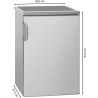 Bomann Réfrigérateur 133L inox VS2195-1-inox, Capacité nette : 133 litres, Éclairage intérieur à DEL, Contrôle de la température