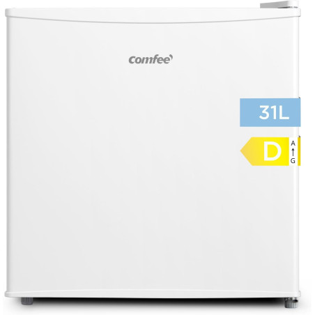COMFEE' RCU40WH3EU(E) Mini Congélateur 31L, Blanc, Silencieux | Porte Réversible, 4 Étoiles, -24°C à -18°C, Température réglable