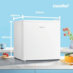 COMFEE' RCU40WH3EU(E) Mini Congélateur 31L, Blanc, Silencieux | Porte Réversible, 4 Étoiles, -24°C à -18°C, Température réglable