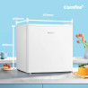 COMFEE' RCU40WH3EU(E) Mini Congélateur 31L, Blanc, Silencieux | Porte Réversible, 4 Étoiles, -24°C à -18°C, Température réglable