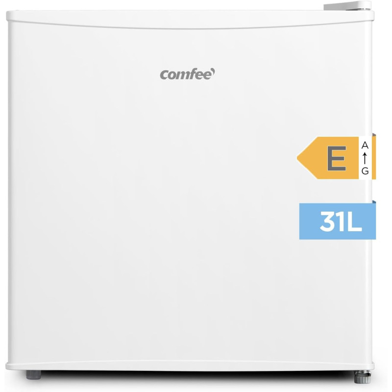 COMFEE' RCU40WH2(E) 31L Mini Congélateur, Porte Réversible, 4 Étoiles, Silencieux, pratique dans le Bureau, l'Hôtel et la Maison