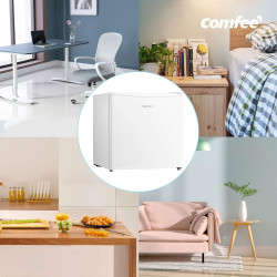 COMFEE' RCU40WH2(E) 31L Mini Congélateur, Porte Réversible, 4 Étoiles, Silencieux, pratique dans le Bureau, l'Hôtel et la Maison