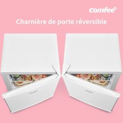 COMFEE' RCU40WH2(E) 31L Mini Congélateur, Porte Réversible, 4 Étoiles, Silencieux, pratique dans le Bureau, l'Hôtel et la Maison