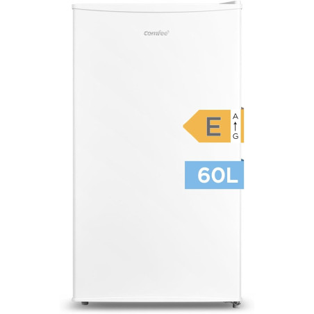 COMFEE' RCU60WH2(E) 60L Mini Congélateur, Monoporte, Température Réglable, Porte Réversible, Silencieux, Pose Libre, Blanc | Tem