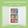 COMFEE' RCU60WH2(E) 60L Mini Congélateur, Monoporte, Température Réglable, Porte Réversible, Silencieux, Pose Libre, Blanc | Tem