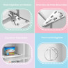 COMFEE' RCU60WH2(E) 60L Mini Congélateur, Monoporte, Température Réglable, Porte Réversible, Silencieux, Pose Libre, Blanc | Tem