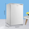 COMFEE' RCU83WH3EU(E) Congélateur vertical indépendant, Blanc, 88L | 3 tiroirs transparents, Grande capacité, -18°C, 39 dB silen