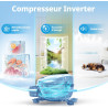 COMFEE' RCU83WH3EU(E) Congélateur vertical indépendant, Blanc, 88L | 3 tiroirs transparents, Grande capacité, -18°C, 39 dB silen
