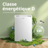 COMFEE' RCU83WH3EU(E) Congélateur vertical indépendant, Blanc, 88L | 3 tiroirs transparents, Grande capacité, -18°C, 39 dB silen