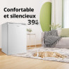 COMFEE' RCU83WH3EU(E) Congélateur vertical indépendant, Blanc, 88L | 3 tiroirs transparents, Grande capacité, -18°C, 39 dB silen