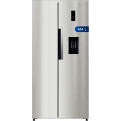 First One Réfrigérateur Side by Side 444L FSBS444IX (276L + 168L) - Distributeur d'eau - Couleur Inox