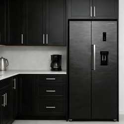 First One Réfrigérateur Side by Side 444L FSBS444 (276L + 168L) - Distributeur d'eau (Dark inox)