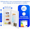 Bomann Réfrigérateur sans compartiment congélateur | 87 L | économe en énergie et compact | 0 °C-8 °C, réglage en continu | 3 cl