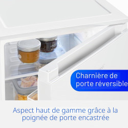 Bomann Réfrigérateur sans compartiment congélateur | 87 L | économe en énergie et compact | 0 °C-8 °C, réglage en continu | 3 cl