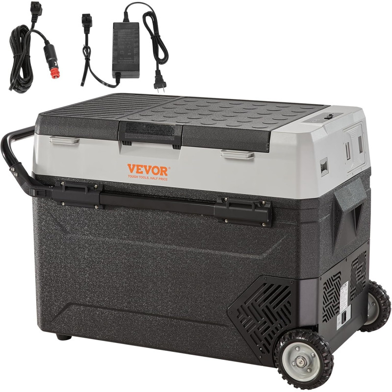 VEVOR Glacière Électrique Portable de 38 L Réfrigérateur de Voiture Portable 12/24 V CC 100-240 V CA Frigo Voiture Double Zone 0