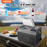 VEVOR Glacière à compression 35 L Réfrigérateur de Voiture avec Fonction de Fabrication de Glace 12V,Frigo Voiture sur Roulettes