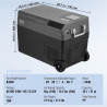 VEVOR Glacière à compression 35 L Réfrigérateur de Voiture avec Fonction de Fabrication de Glace 12V,Frigo Voiture sur Roulettes