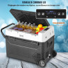 VEVOR Réfrigérateur Portable à Compression 60 L, Mini Frigo de Voiture 12 V, Glacière sur Roulettes à Zone Unique, Température R