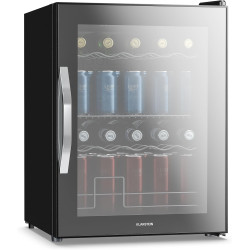 KLARSTEIN Réfrigérateur Pour Boisson 60L - Porte Verre Miroir, LED, 0-13°C, 4 Étagères Amovibles, Température Réglable, Mini Fri