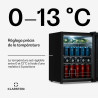 KLARSTEIN Réfrigérateur Pour Boisson 60L - Porte Verre Miroir, LED, 0-13°C, 4 Étagères Amovibles, Température Réglable, Mini Fri