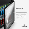 KLARSTEIN Réfrigérateur Pour Boisson 60L - Porte Verre Miroir, LED, 0-13°C, 4 Étagères Amovibles, Température Réglable, Mini Fri