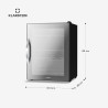 KLARSTEIN Réfrigérateur Pour Boisson 60L - Porte Verre Miroir, LED, 0-13°C, 4 Étagères Amovibles, Température Réglable, Mini Fri