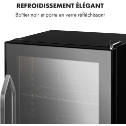 KLARSTEIN Mini Frigo de Chambre et Bureau pour Boisson, Silencieux, Refrigerateur Mini Bar 80L, Pour Camping, Étagères Réglables
