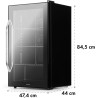 KLARSTEIN Mini Frigo de Chambre et Bureau pour Boisson, Silencieux, Refrigerateur Mini Bar 80L, Pour Camping, Étagères Réglables