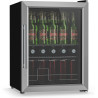 KLARSTEIN Beersafe Réfrigérateur à Boissons 60 L – Mini Frigo avec Porte Vitrée, Argent | Éclairage LED, étagères métalliques am