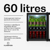 KLARSTEIN Beersafe Réfrigérateur à Boissons 60 L – Mini Frigo avec Porte Vitrée, Argent | Éclairage LED, étagères métalliques am