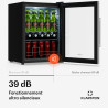 KLARSTEIN Beersafe Réfrigérateur à Boissons 60 L – Mini Frigo avec Porte Vitrée, Argent | Éclairage LED, étagères métalliques am
