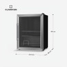 KLARSTEIN Beersafe Réfrigérateur à Boissons 60 L – Mini Frigo avec Porte Vitrée, Argent | Éclairage LED, étagères métalliques am