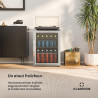 KLARSTEIN Beersafe Réfrigérateur à Boissons 60 L – Mini Frigo avec Porte Vitrée, Argent | Éclairage LED, étagères métalliques am