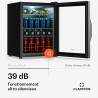 KLARSTEIN Beersafe Réfrigérateur à Boissons 60 L – Mini Frigo avec Porte Vitrée, Argent | Éclairage LED, étagères métalliques am