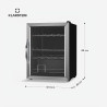 KLARSTEIN Beersafe Réfrigérateur à Boissons 60 L – Mini Frigo avec Porte Vitrée, Argent | Éclairage LED, étagères métalliques am