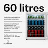 KLARSTEIN Beersafe Réfrigérateur à Boissons 60 L – Mini Frigo avec Porte Vitrée, Blanc | Éclairage LED, étagères métalliques amo