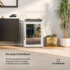 KLARSTEIN Beersafe Réfrigérateur à Boissons 60 L – Mini Frigo avec Porte Vitrée, Blanc | Éclairage LED, étagères métalliques amo