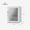 KLARSTEIN Beersafe Réfrigérateur à Boissons 60 L – Mini Frigo avec Porte Vitrée, Blanc | Éclairage LED, étagères métalliques amo