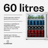 KLARSTEIN Beersafe Réfrigérateur à Boissons 60 L – Mini Frigo avec Porte Vitrée, Blanc-Argent | Éclairage LED, étagères métalliq