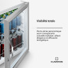 KLARSTEIN Beersafe Réfrigérateur à Boissons 60 L – Mini Frigo avec Porte Vitrée, Blanc-Argent | Éclairage LED, étagères métalliq