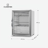 KLARSTEIN Beersafe Réfrigérateur à Boissons 60 L – Mini Frigo avec Porte Vitrée, Blanc-Argent | Éclairage LED, étagères métalliq