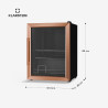 Klarstein Beersafe Réfrigérateur à Boissons 60 L – Mini Frigo avec Porte Vitrée, Cuivre | Éclairage LED, étagères métalliques am