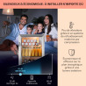 KLARSTEIN Beersafe Réfrigérateur à Boissons 80 L – Frigo avec Porte Vitrée, Blanc-Argent | Éclairage LED, étagères métalliques a