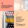 KLARSTEIN Beersafe Réfrigérateur à Boissons 80 L – Frigo avec Porte Vitrée, Blanc-Argent | Éclairage LED, étagères métalliques a