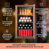 KLARSTEIN Beersafe Réfrigérateur à Boissons 80 L – Frigo avec Porte Vitrée, Cuivre | Éclairage LED, étagères métalliques amovibl