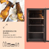 KLARSTEIN Beersafe Réfrigérateur à Boissons 80 L – Frigo avec Porte Vitrée, Cuivre | Éclairage LED, étagères métalliques amovibl